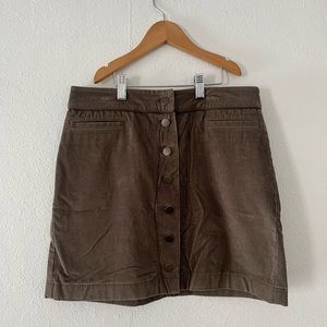 Aritzia Wilfred Free Corduroy Button Up Mini Skirt